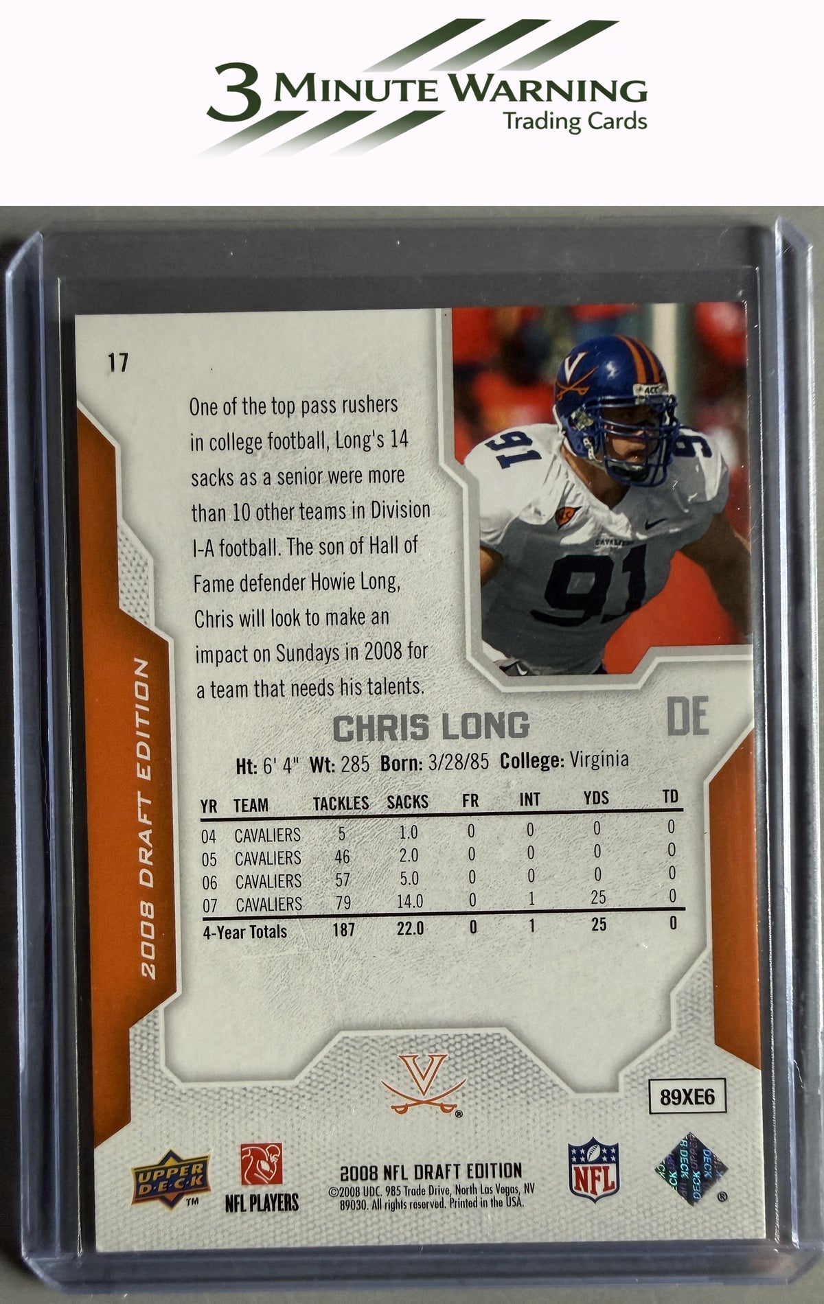 2008 Upper Deck Draft Edition #17 Chris Long