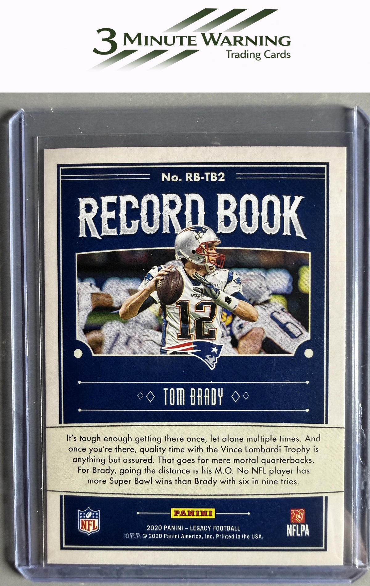 2020 Panini Legacy #RB-TB2 Tom Brady Record Book