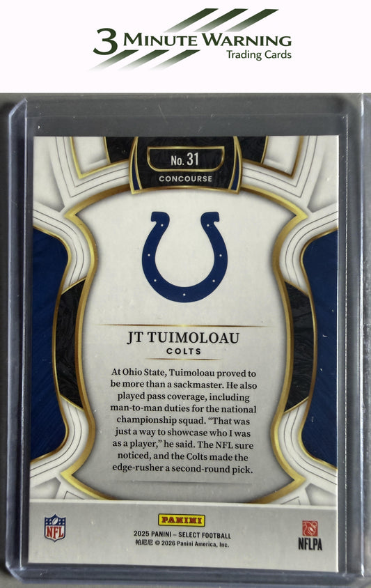 2025 Panini Select #31 JT Tuimoloau
