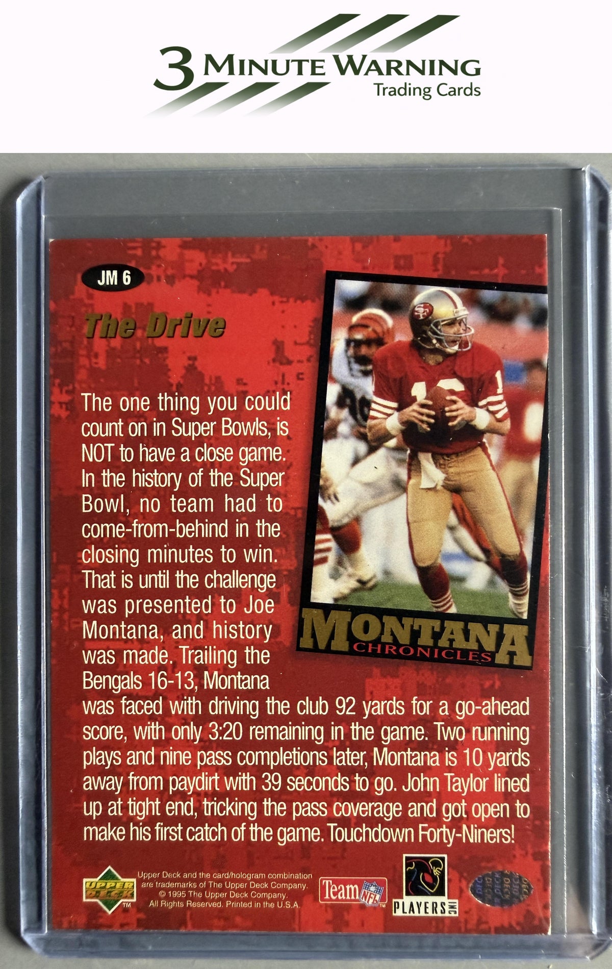 1995 Collector's Choice #JM6 Joe Montana Montana Chronicles