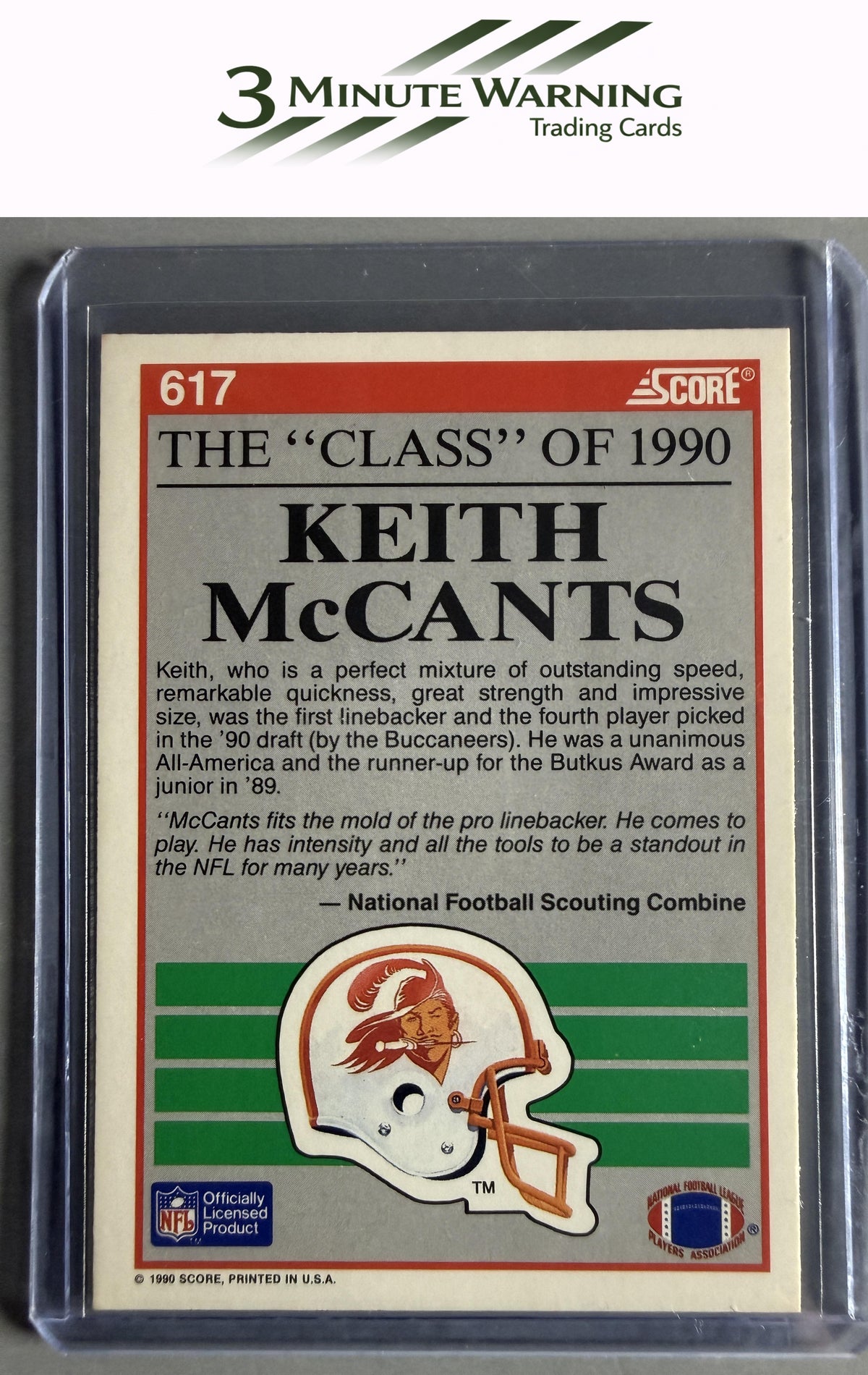 1990 Score #617 Keith McCants