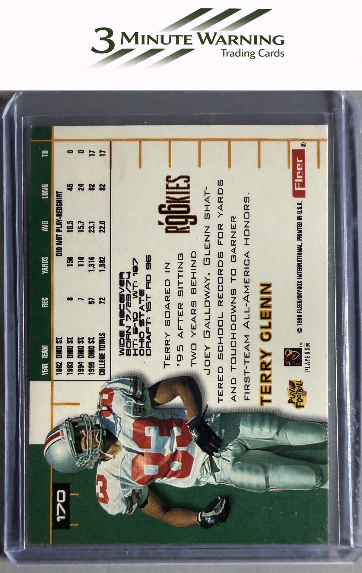 1996 Ultra #170 Terry Glenn