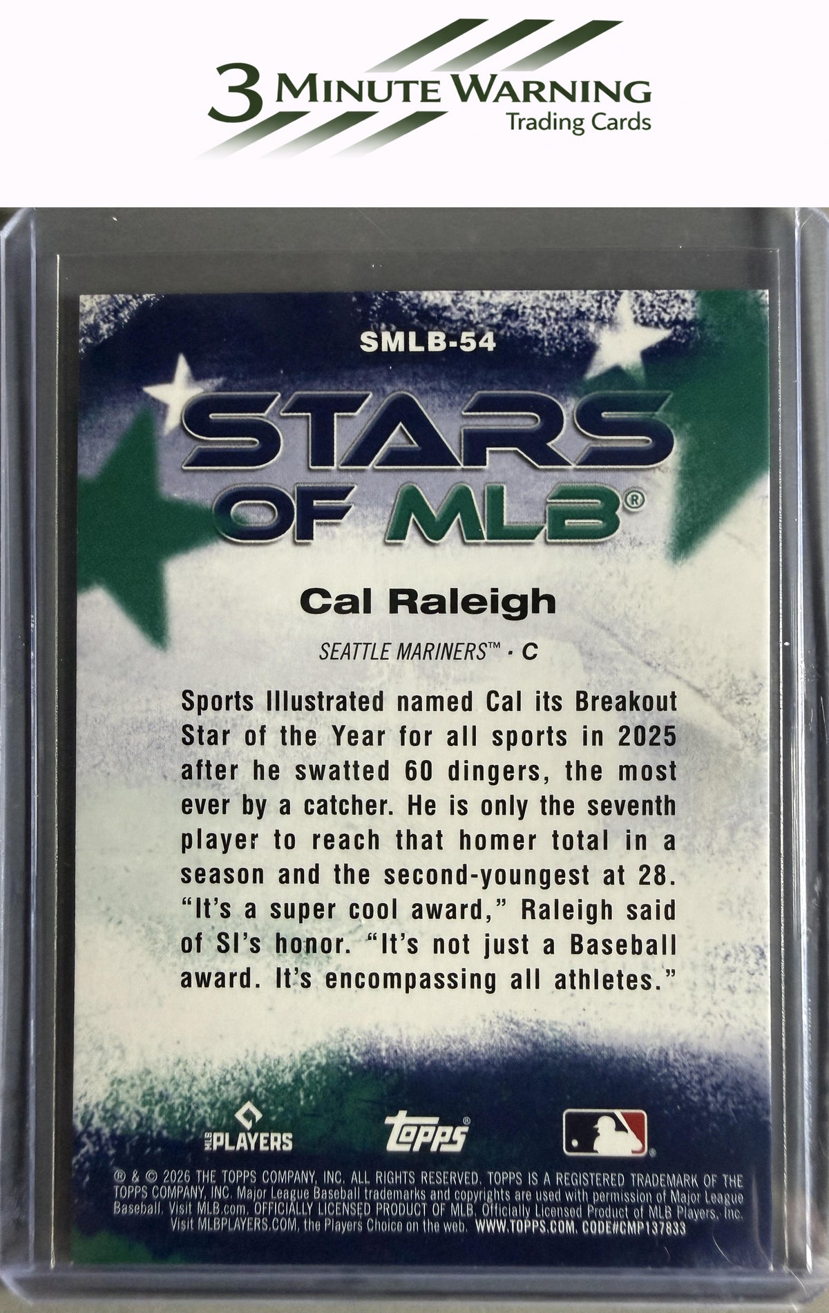 2026 Topps #SMLB-54 Cal Raleigh Stars of MLB