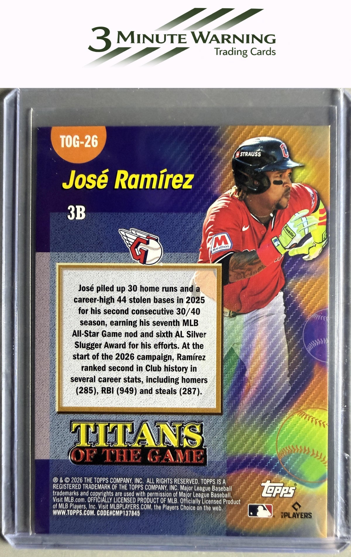 2026 Topps #TOG-26 José Ramírez Titans of the Game
