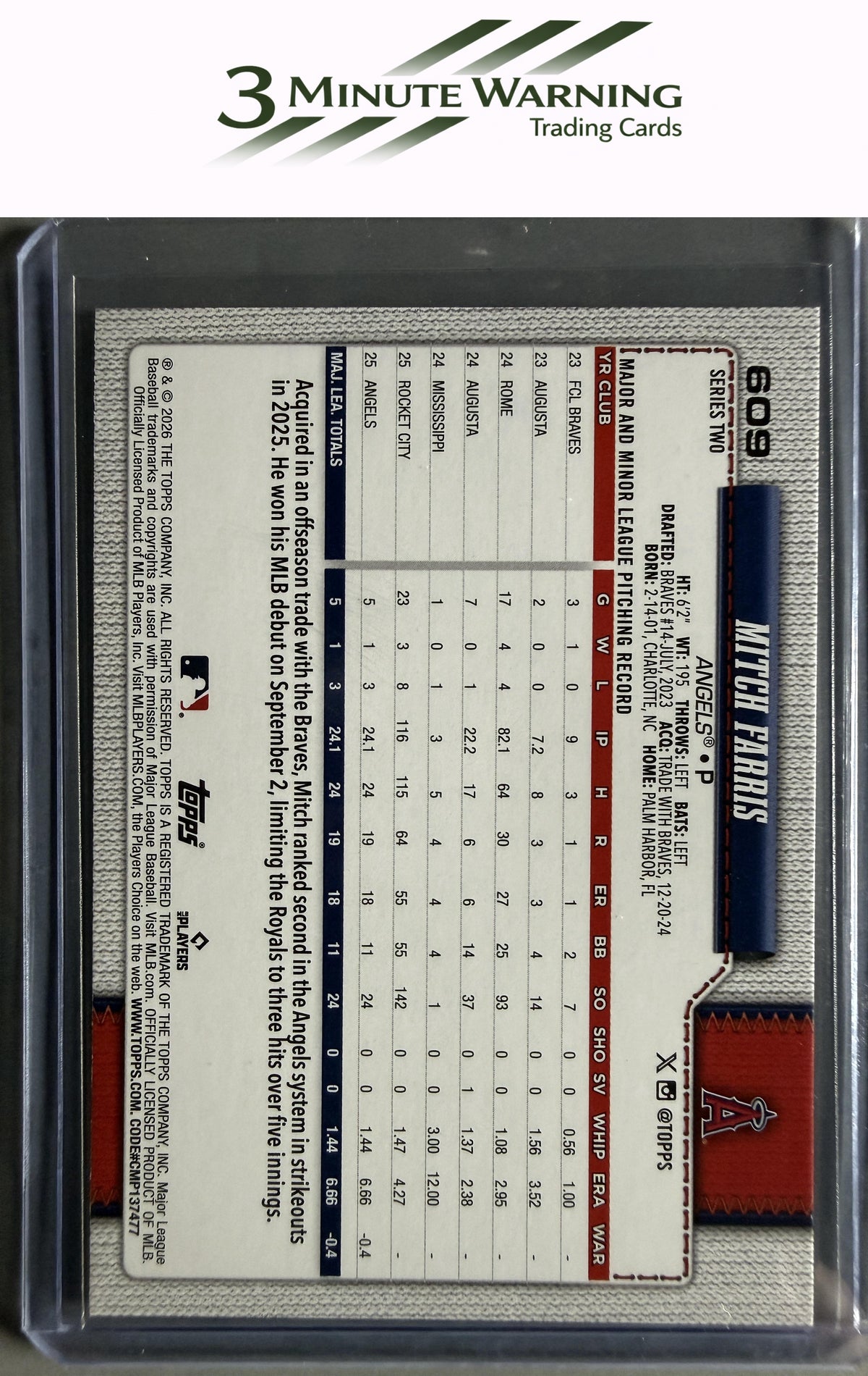 2026 Topps #609 Mitch Farris