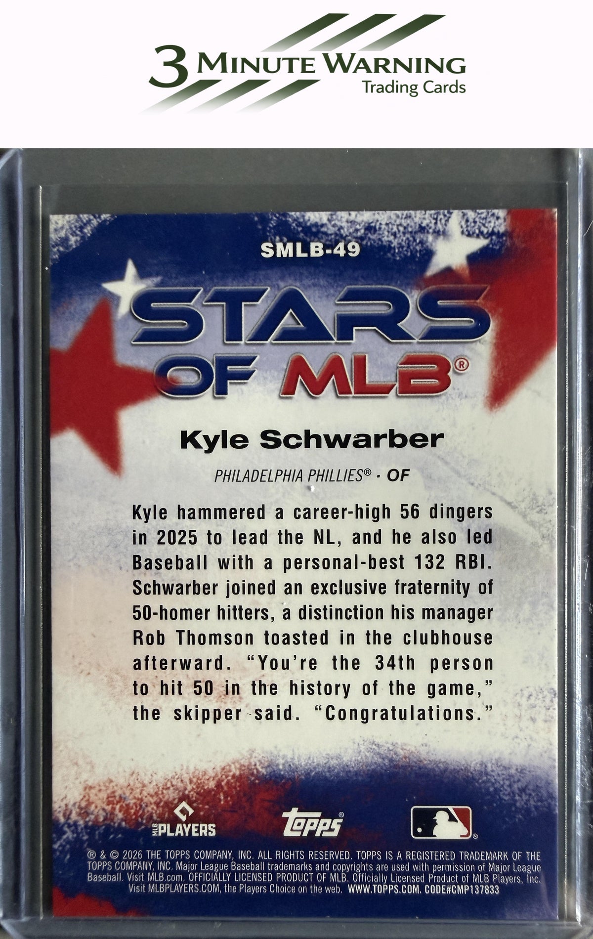 2026 Topps #SMLB-49 Kyle Schwarber Stars of MLB