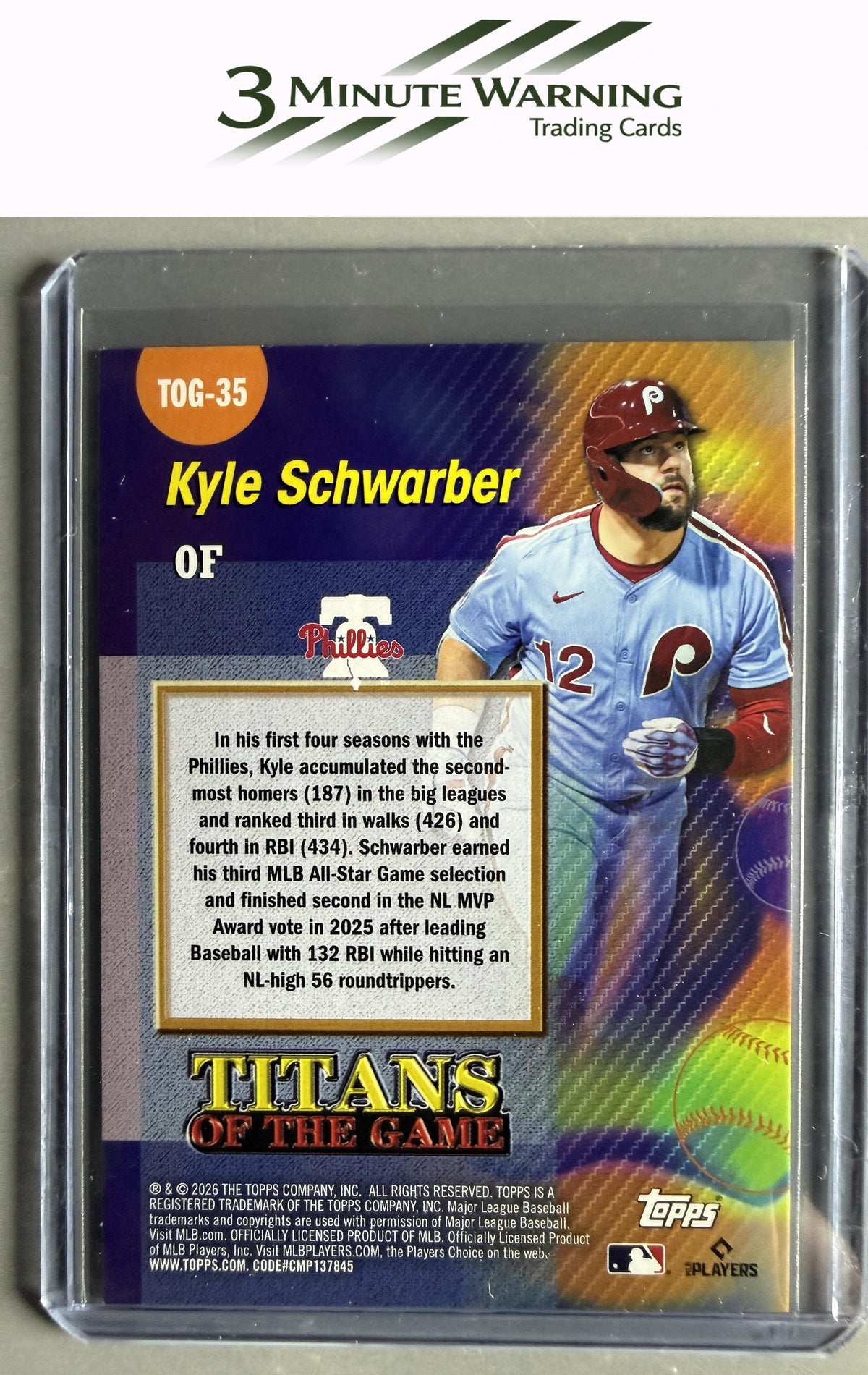 2026 Topps #TOG-35 Kyle Schwarber Titans of the Game