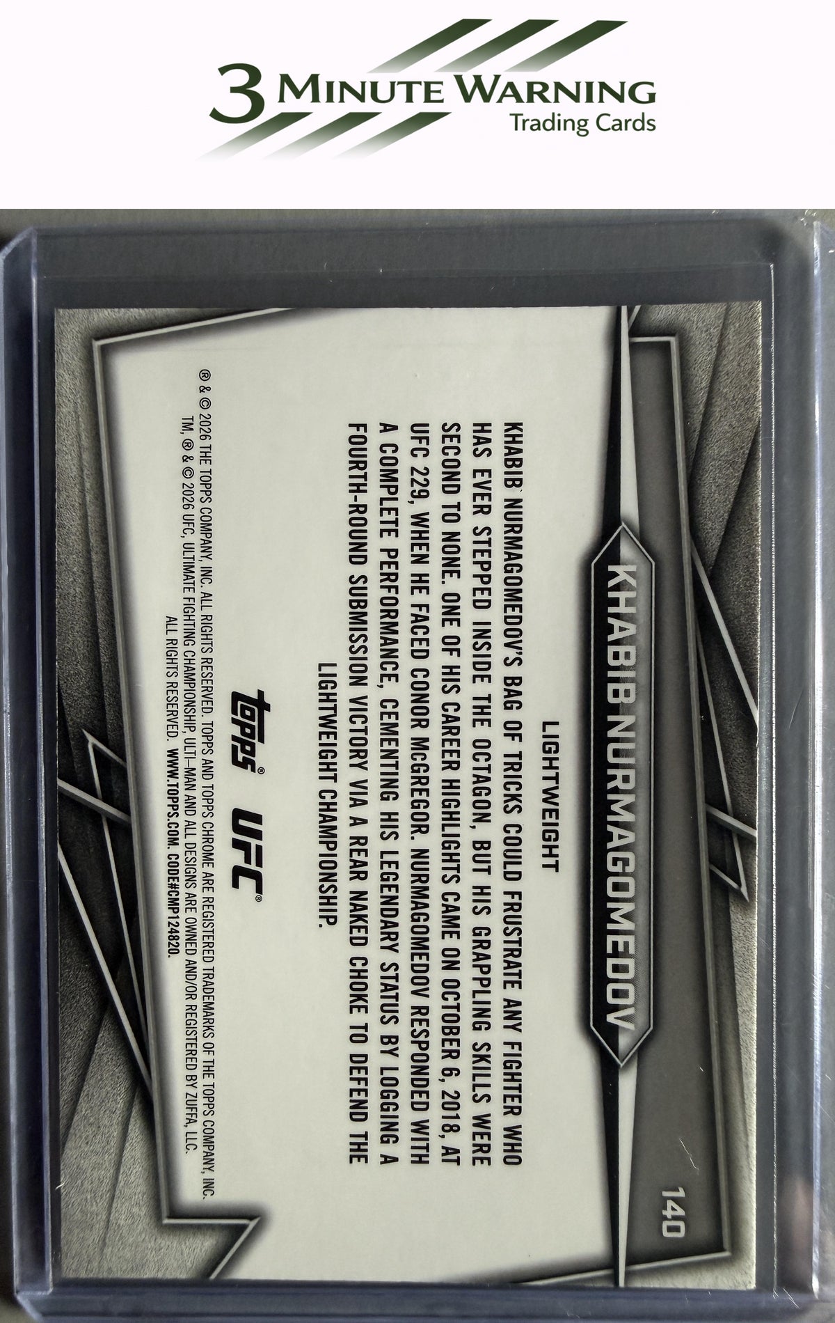 2026 Topps Chrome UFC #140 Khabib Nurmagomedov