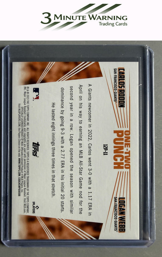 2023 Topps #12P-11 Carlos Rodon / Logan Webb One-Two Punch