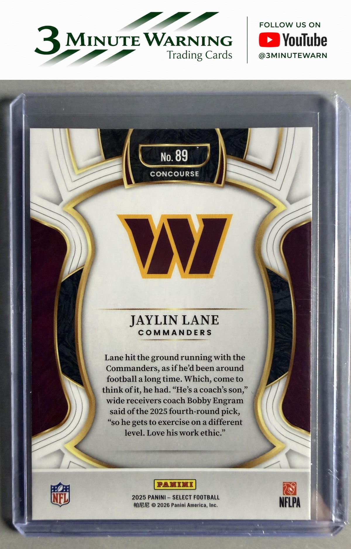 2025 Panini Select #89 Jaylin Lane