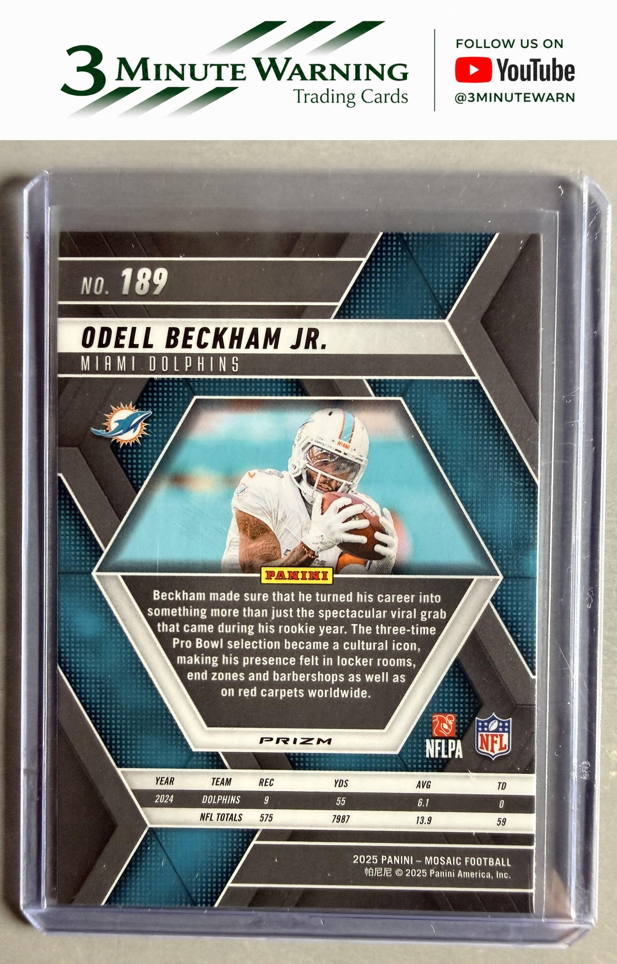 2025 Panini Mosaic #189 Odell Beckham Jr. Mosaic Camo Pink