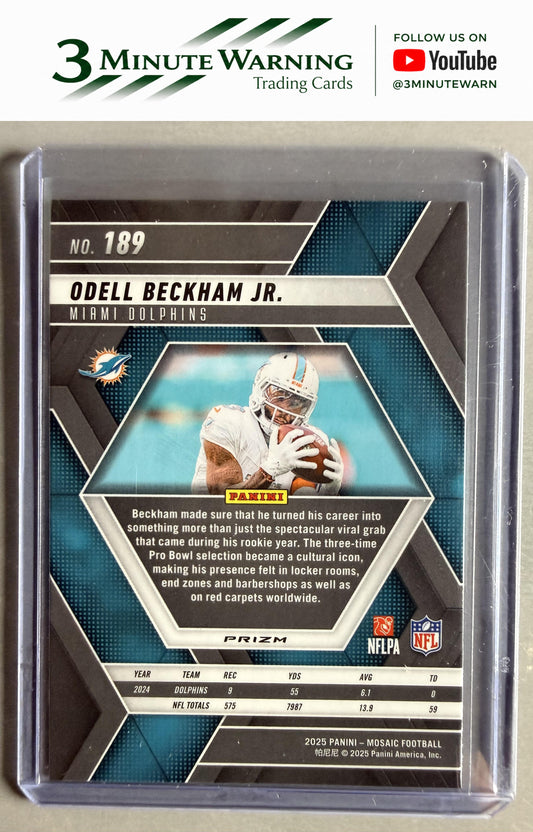 2025 Panini Mosaic #189 Odell Beckham Jr. Mosaic Camo Pink