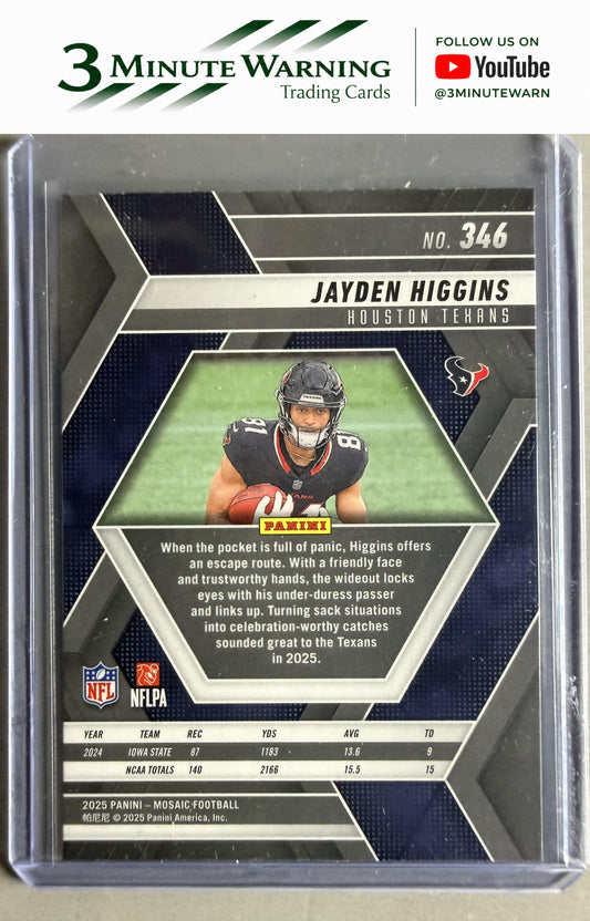 2025 Panini Mosaic #346 Jayden Higgins