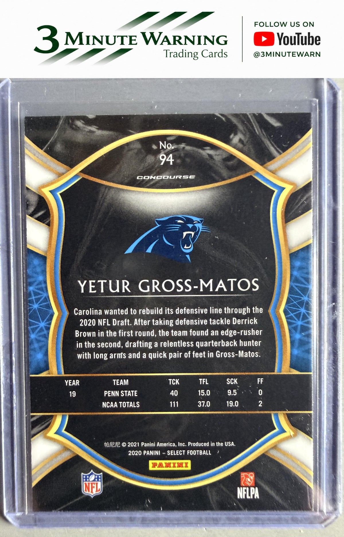 2020 Panini Select #94 Yetur Gross-Matos