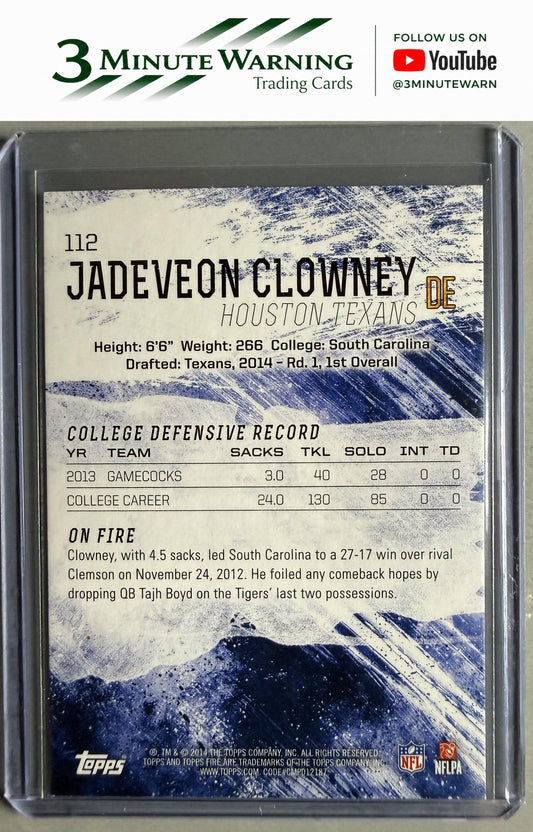 2014 Topps Fire #112 Jadeveon Clowney