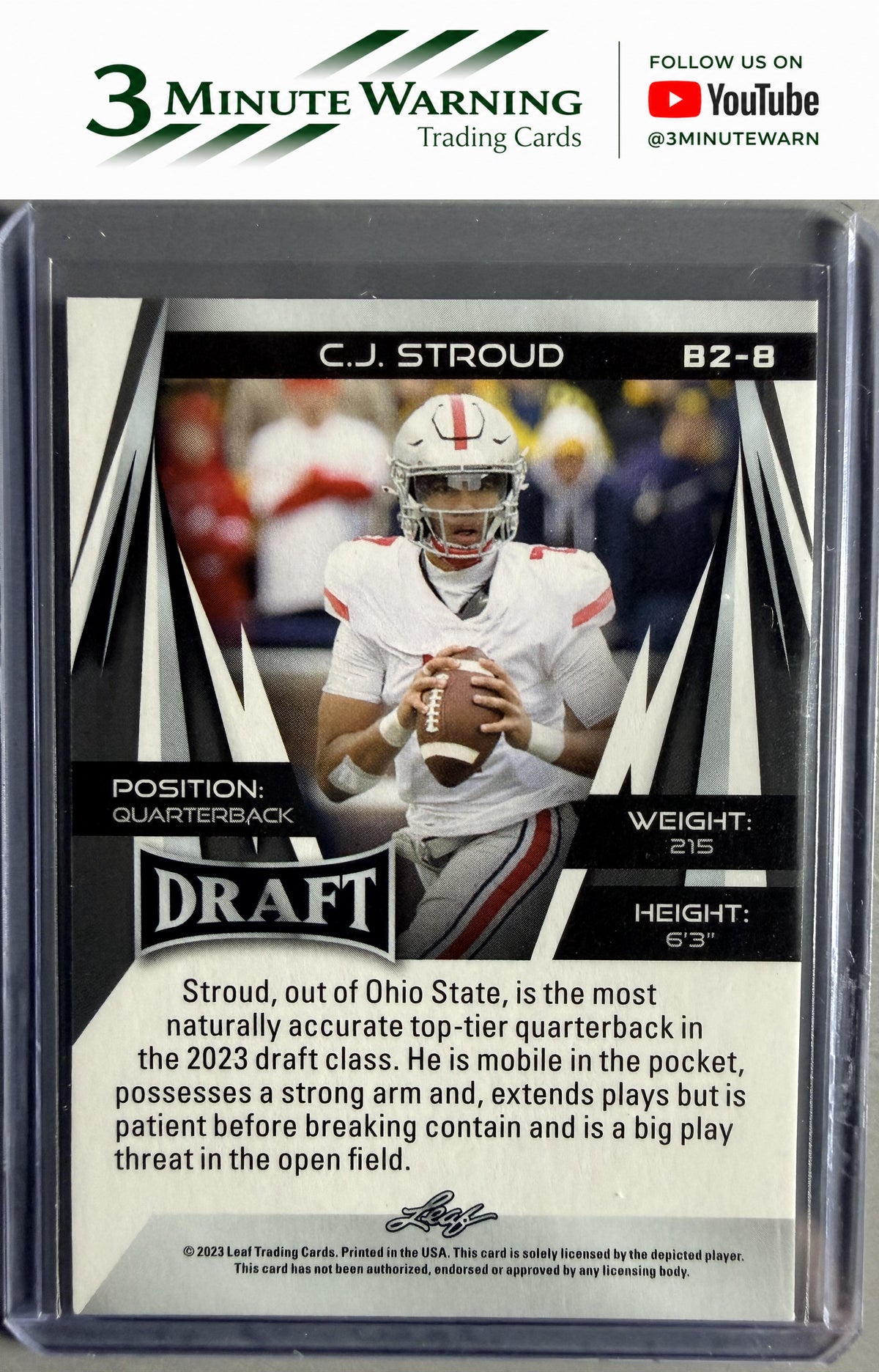 2023 Leaf Draft #B2-8 C.J. Stroud Base V2