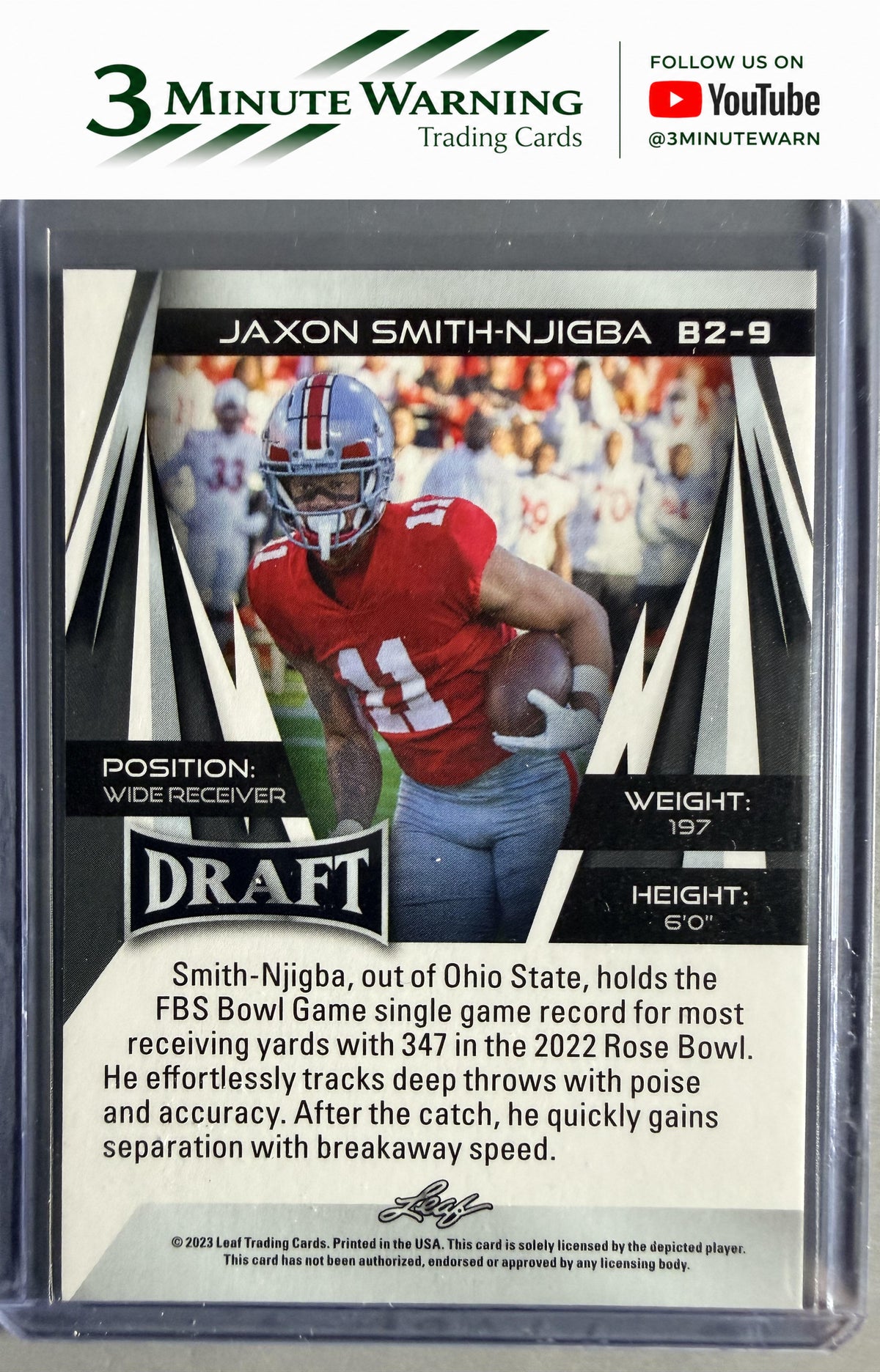 2023 Leaf Draft #B2-9 Jaxon Smith-Njigba Base V2