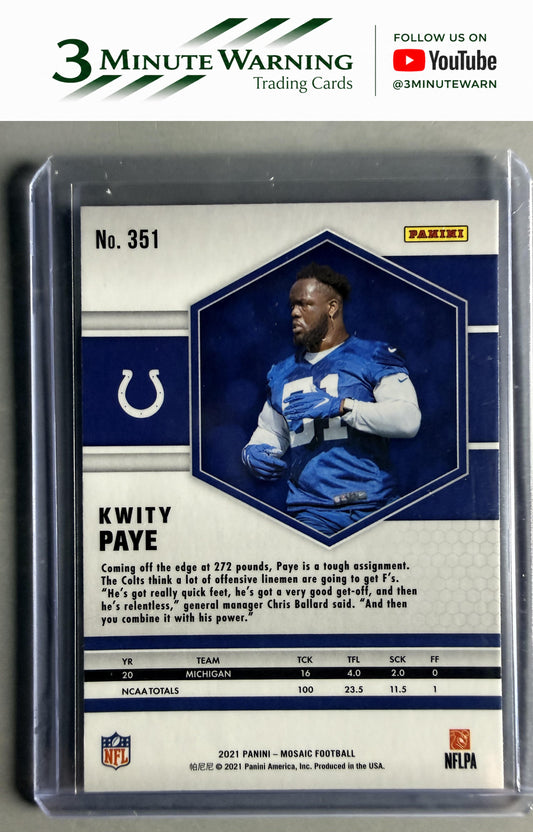 2021 Panini Mosaic #351 Kwity Paye