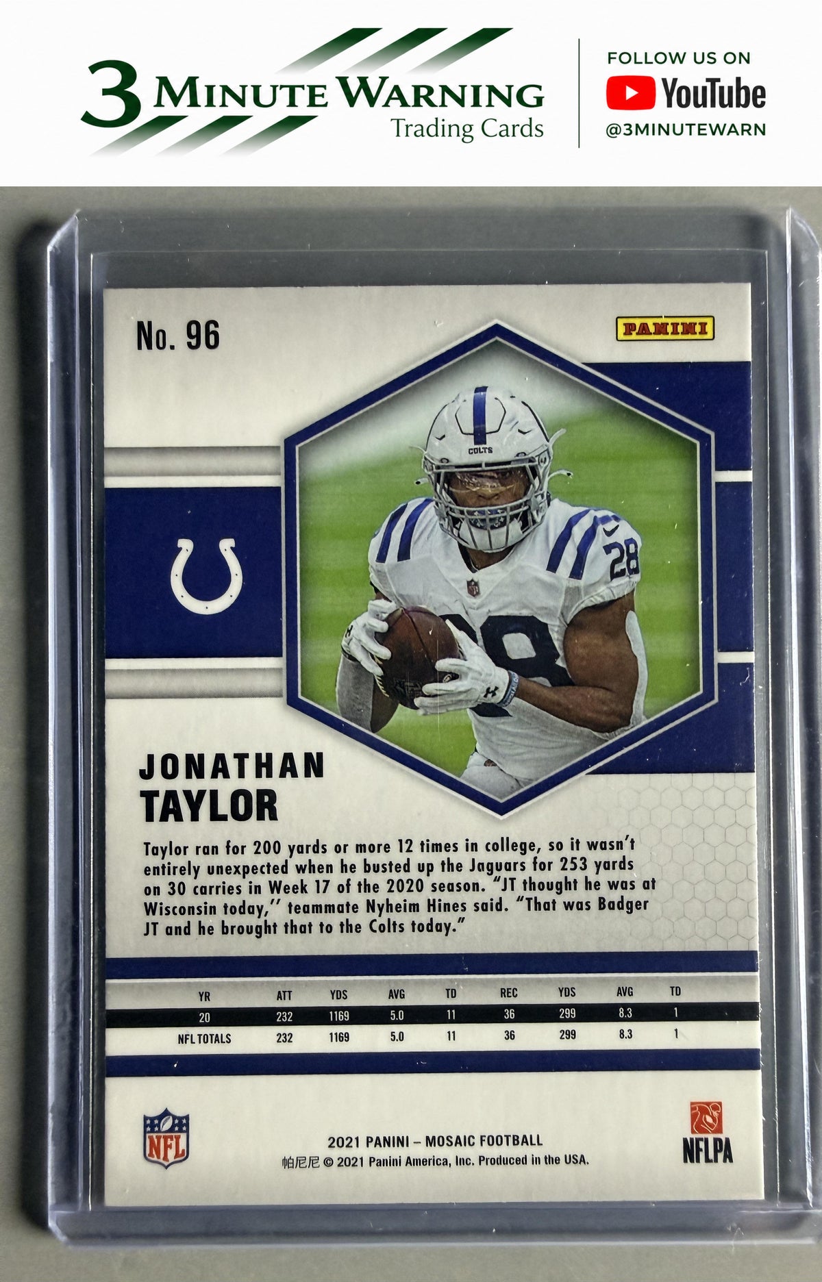 2021 Panini Mosaic #96 Jonathan Taylor