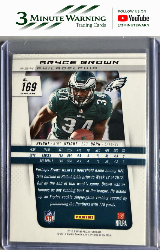 2013 Panini Prizm #169 Bryce Brown Prizm Blue