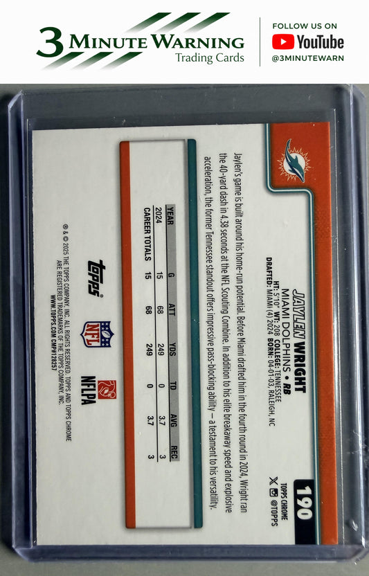 2025 Topps Chrome #190 Jaylen Wright