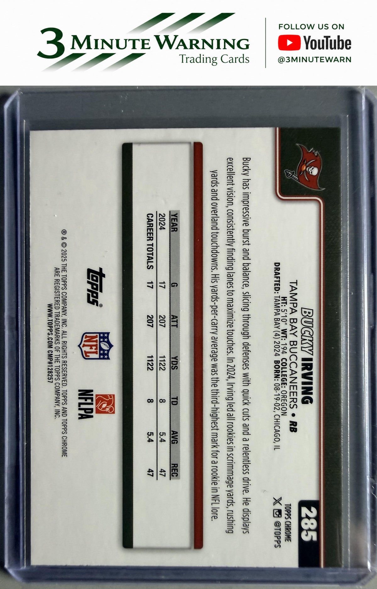 2025 Topps Chrome #285 Bucky Irving