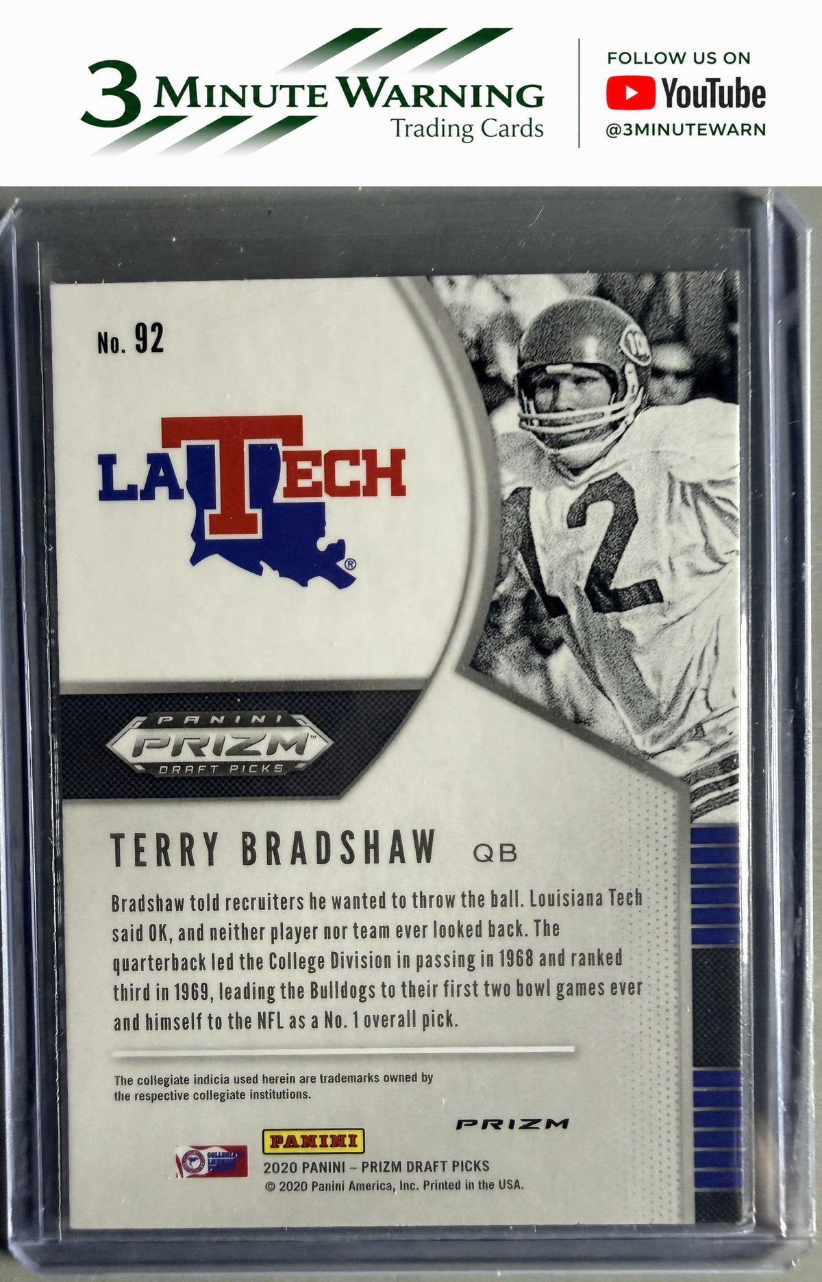 2020 Panini Prizm Draft Picks #92 Terry Bradshaw Prizm Silver