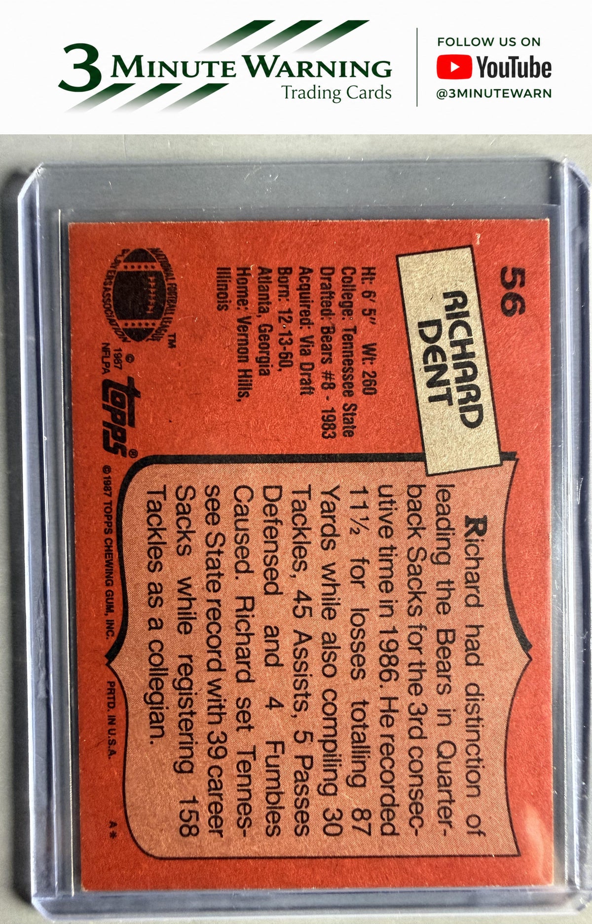 1987 Topps #56 Richard Dent
