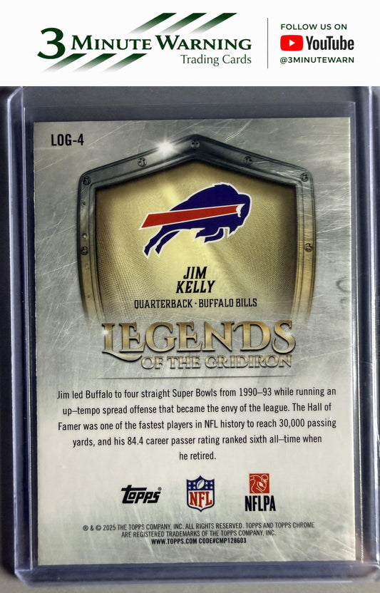 2025 Topps Chrome #LOG-4 Jim Kelly Legends of the Gridiron