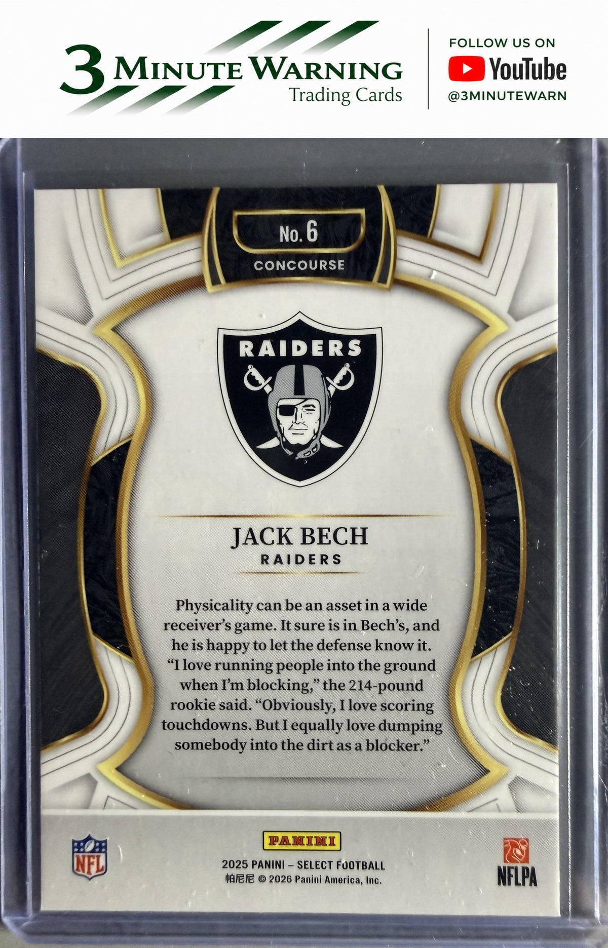 2025 Panini Select #6 Jack Bech