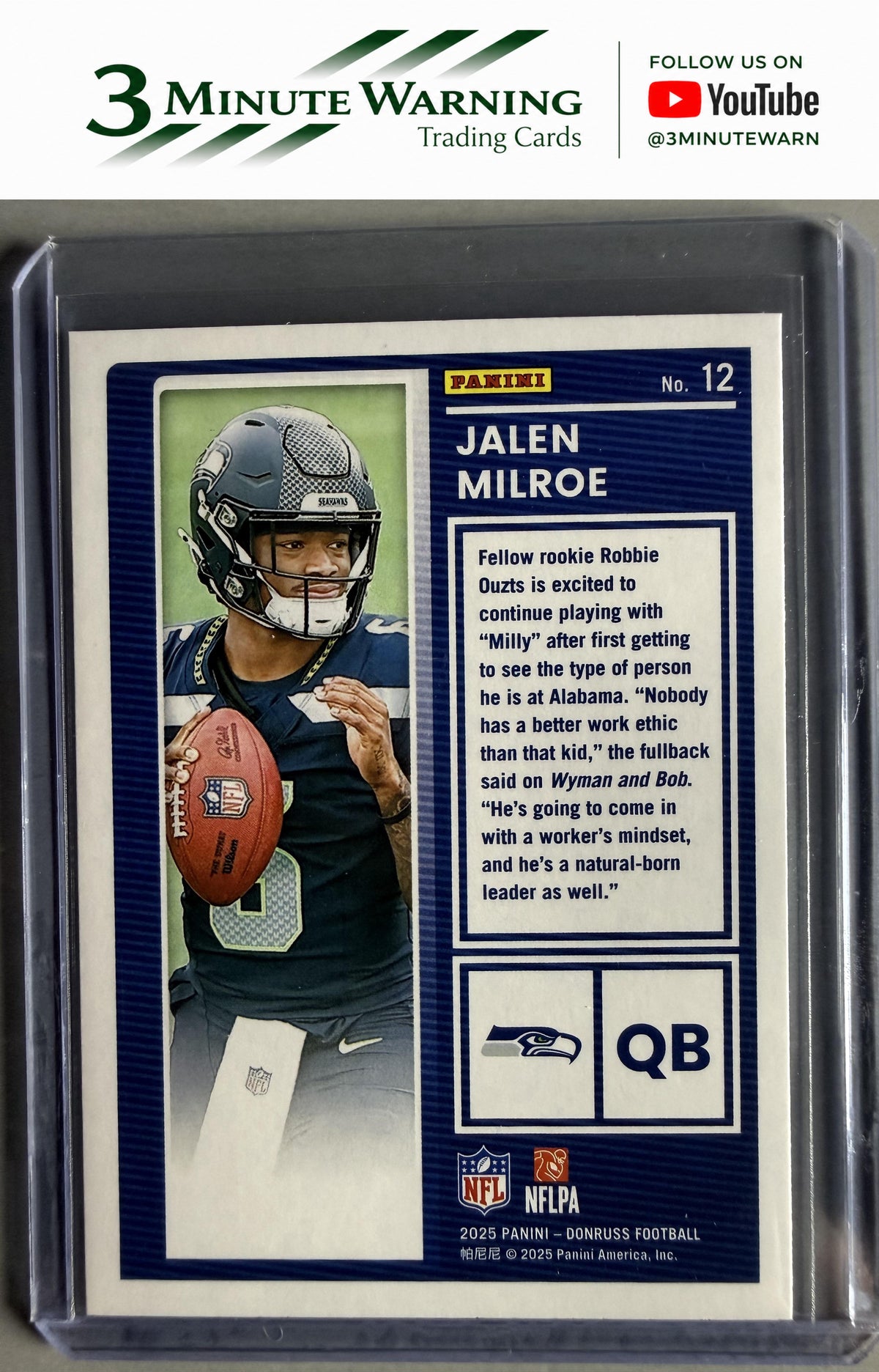 2025 Donruss #12 Jalen Milroe The Rookies