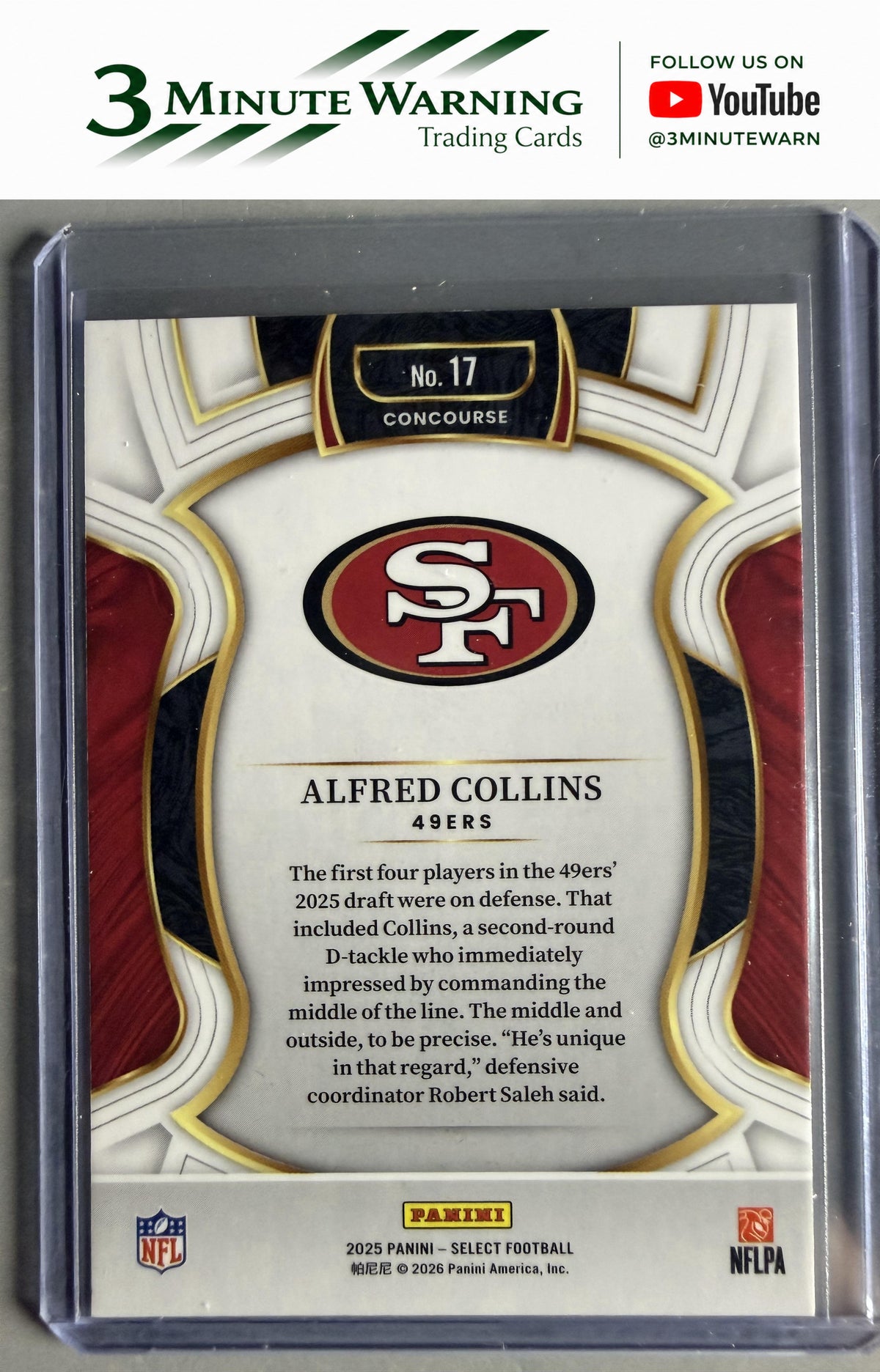 2025 Panini Select #17 Alfred Collins
