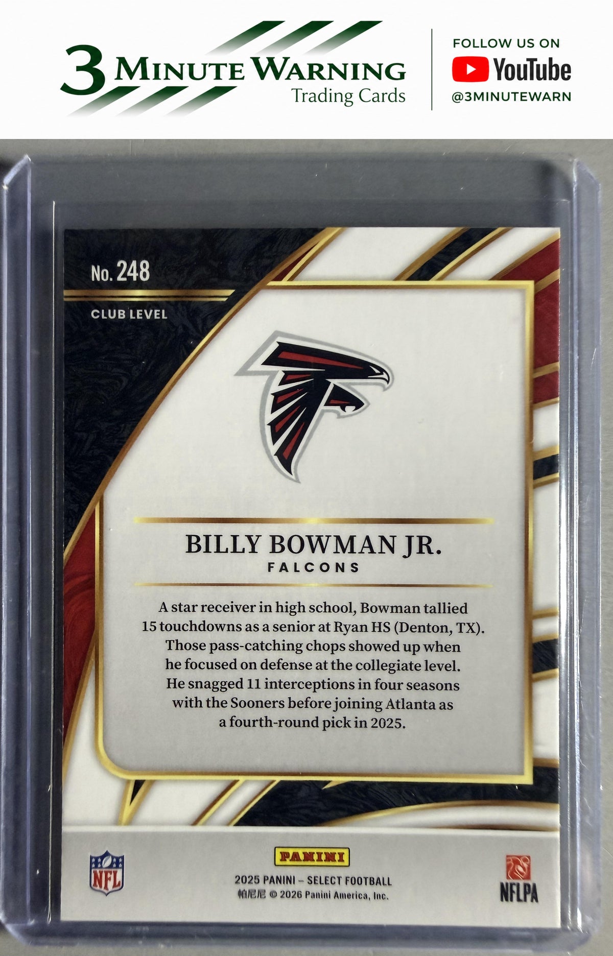 2025 Panini Select #248 Billy Bowman Jr.