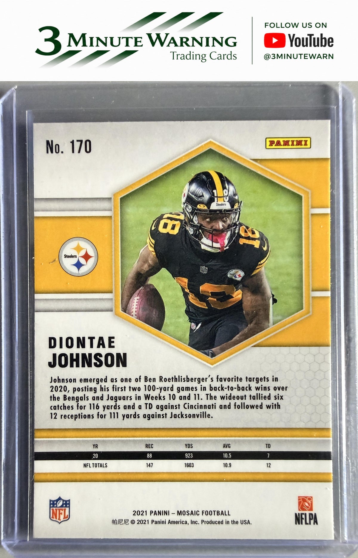 2021 Panini Mosaic #170 Diontae Johnson