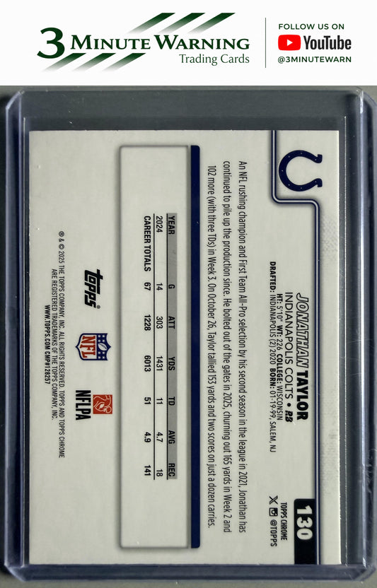 2025 Topps Chrome #130 Jonathan Taylor X-Fractor