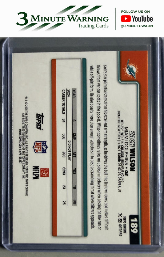 2025 Topps Chrome #189 Zach Wilson