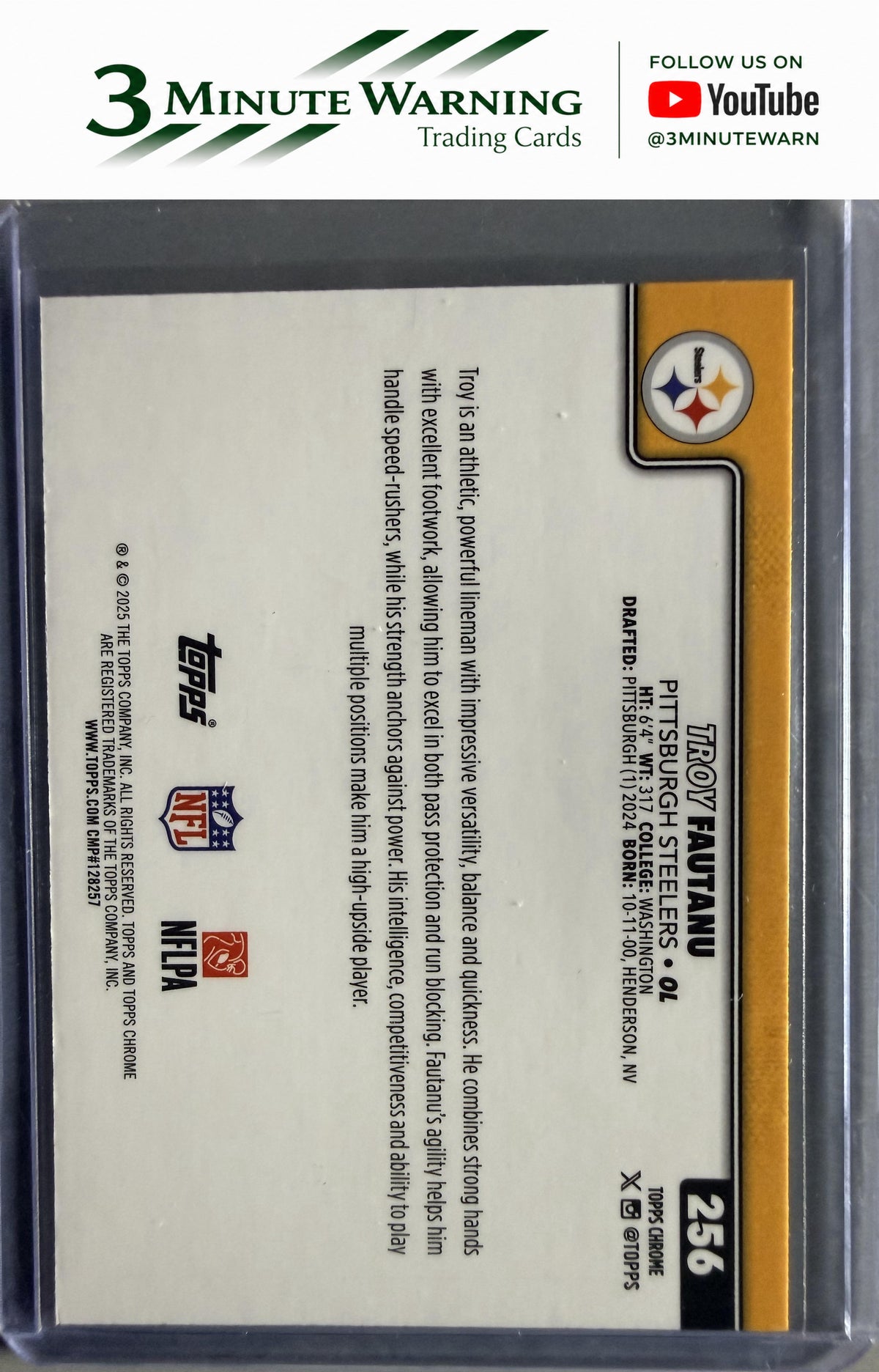 2025 Topps Chrome #256 Troy Fautanu