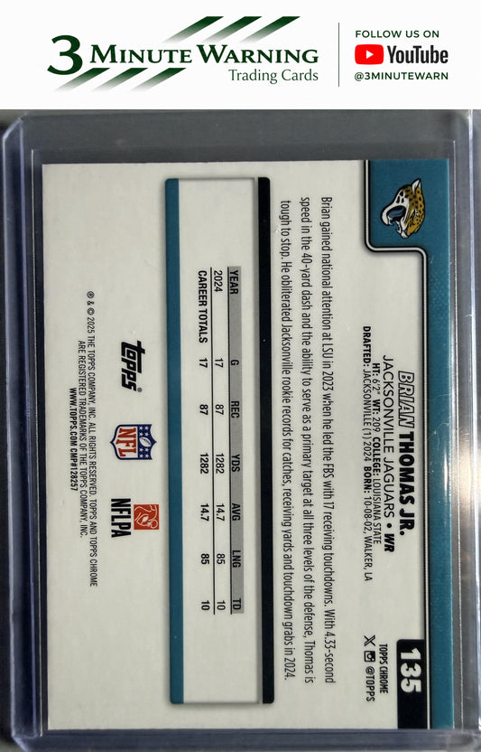 2025 Topps Chrome #135 Brian Thomas Jr.