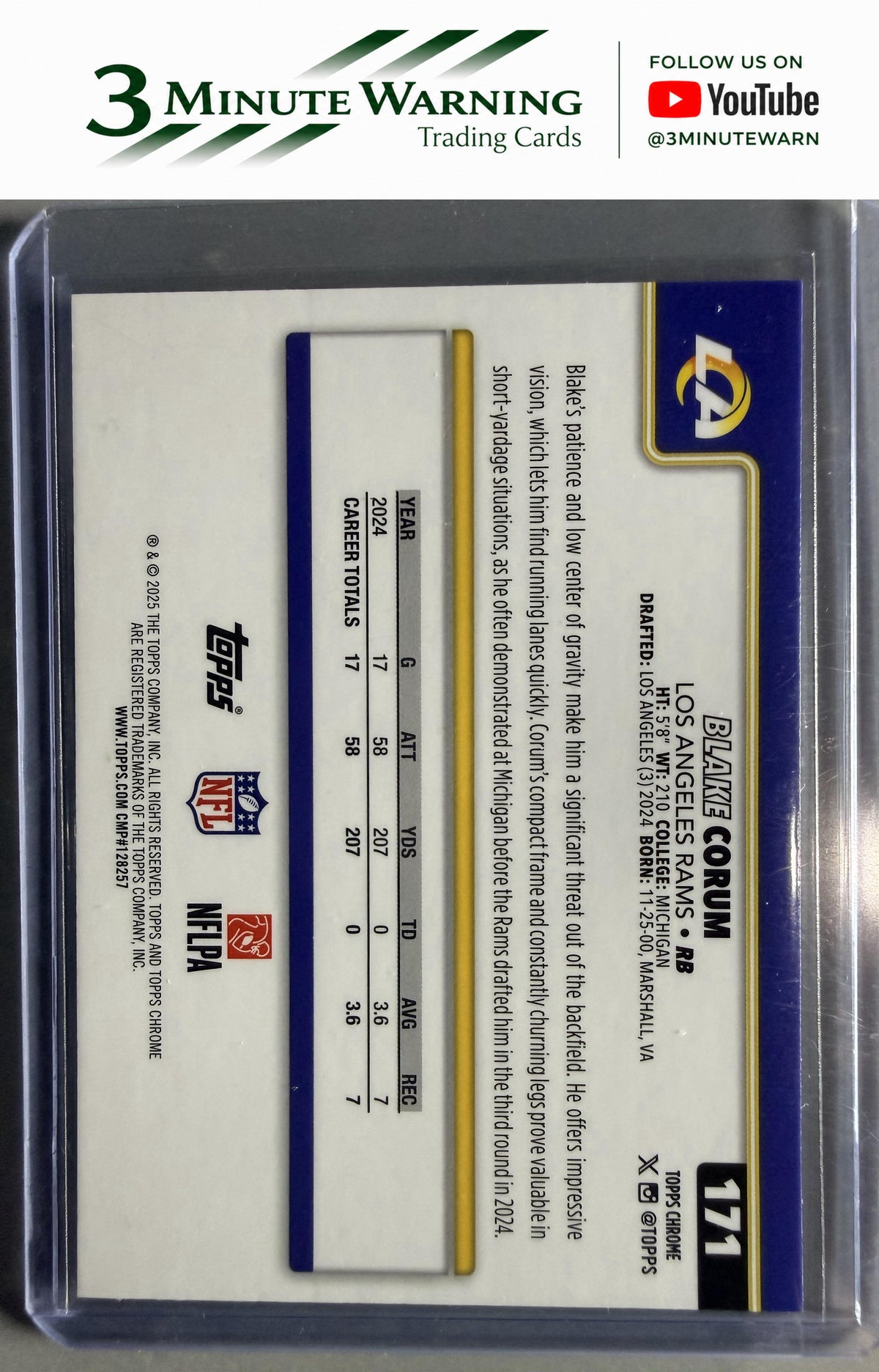 2025 Topps Chrome #171 Blake Corum