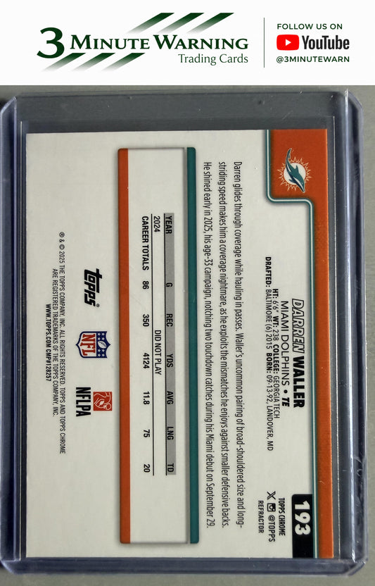 2025 Topps Chrome #193 Darren Waller Refractor