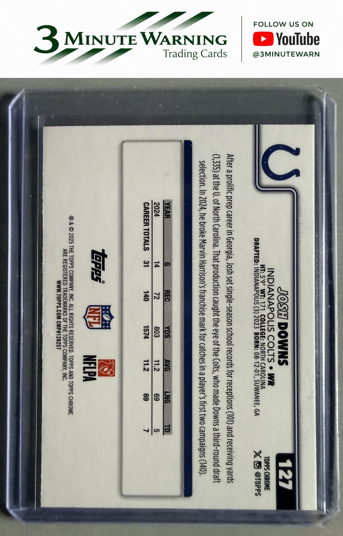 2025 Topps Chrome #127 Josh Downs