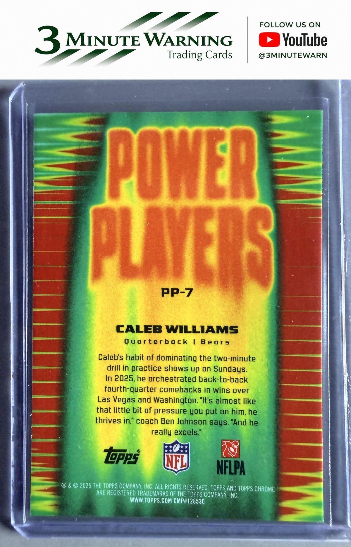 2025 Topps Chrome #PP-7 Caleb Williams Power Players