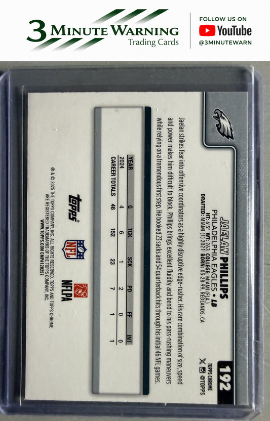 2025 Topps Chrome #192 Jaelan Phillips X-Fractor