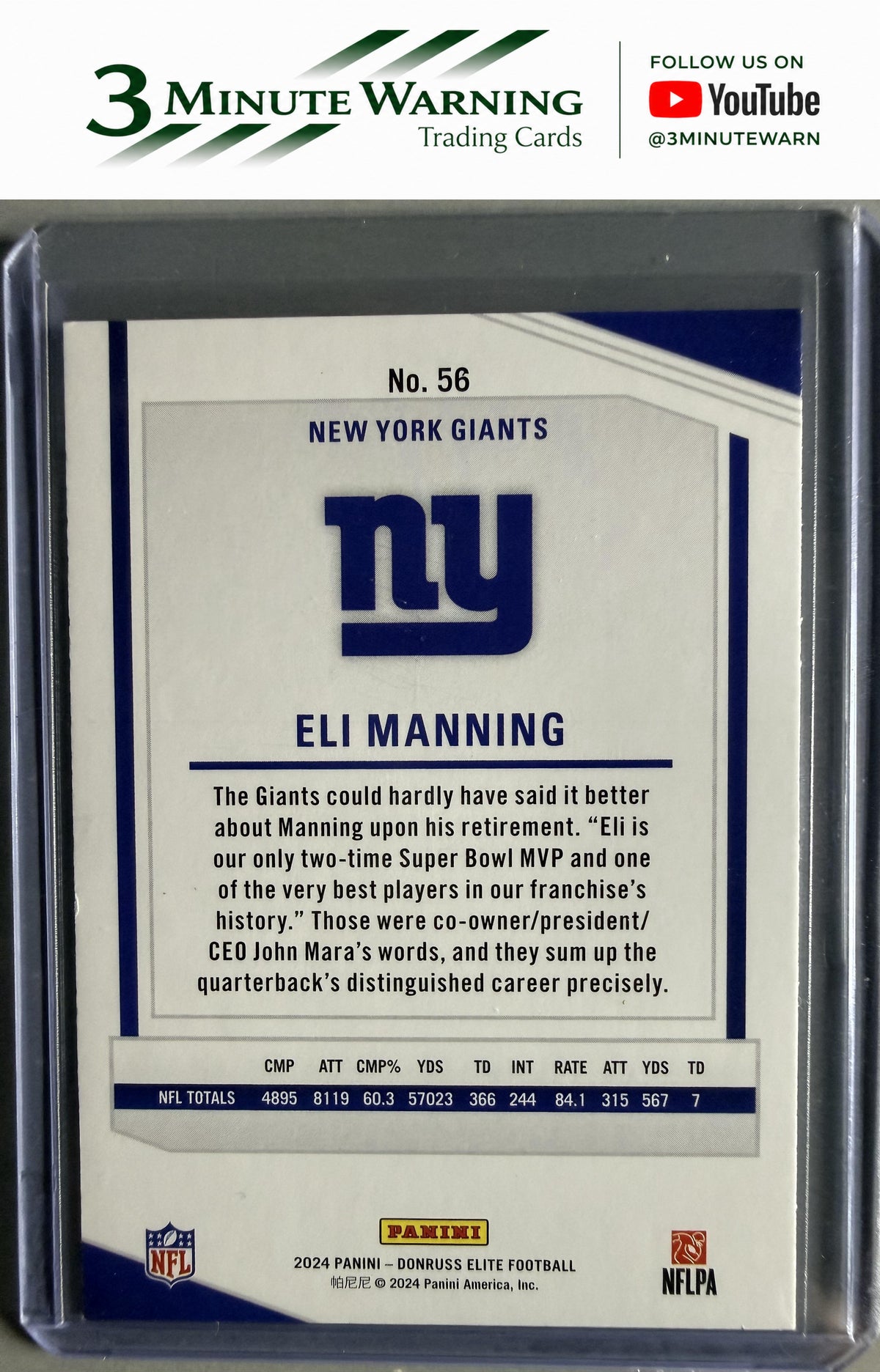 2024 Donruss Elite #56 Eli Manning