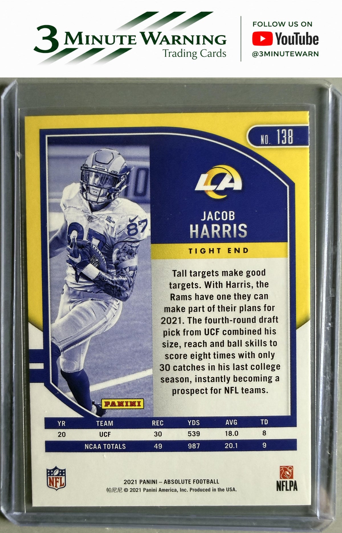 2021 Panini Absolute #138 Jacob Harris Retail