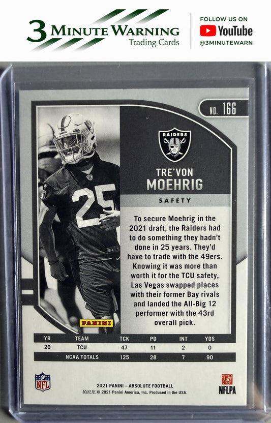 2021 Panini Absolute #166 Tre'von Moehrig Retail