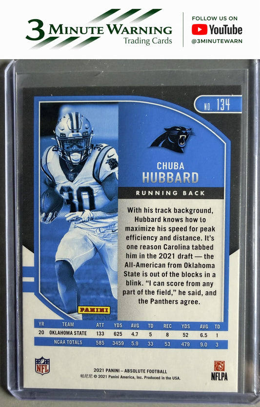 2021 Panini Absolute #134 Chuba Hubbard Retail