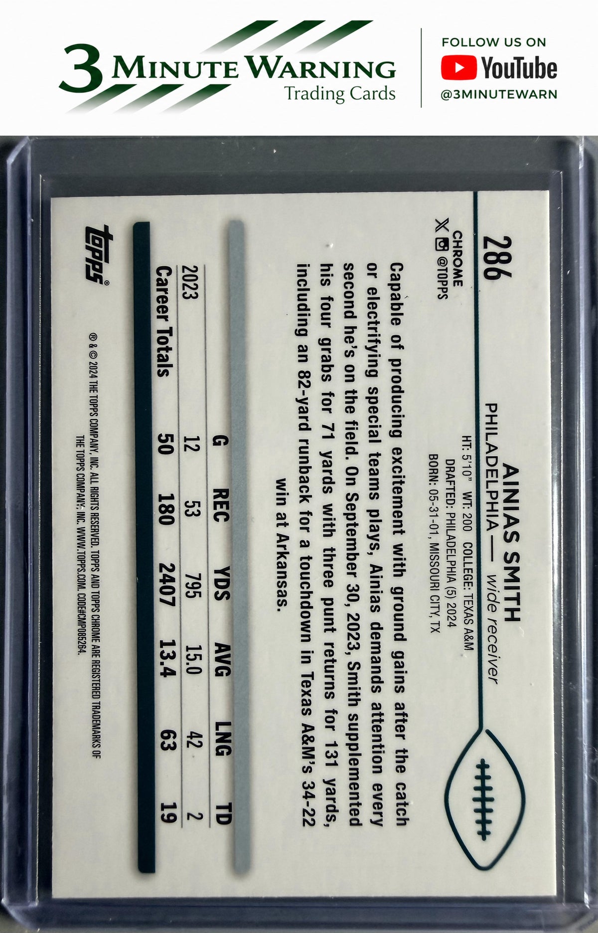 2024 Topps Chrome #286 Ainias Smith