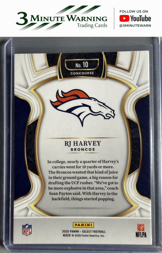 2025 Panini Select #10 RJ Harvey