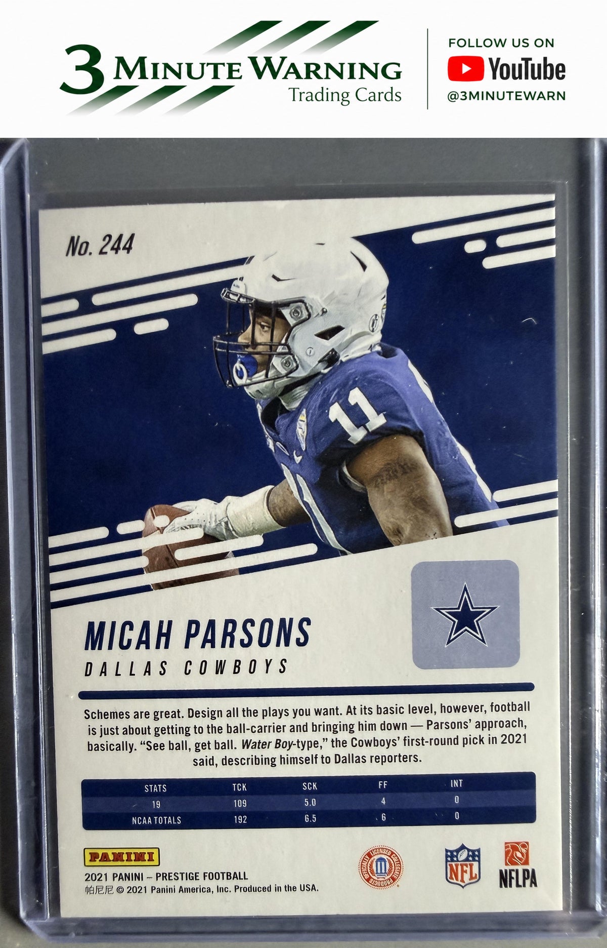 2021 Panini Prestige #244 Micah Parsons